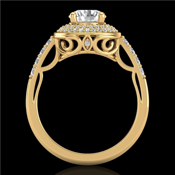 1.7 ctw VS/SI Diamond Solitaire Art Deco Ring 18k Yellow Gold - REF-436X4A