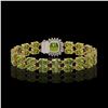 Image 3 : 17.35 ctw Tourmaline & Diamond Bracelet 14K Yellow Gold - REF-245X5A