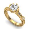 Image 1 : 1.71 ctw VS/SI Diamond Solitaire Art Deco Ring 18k Yellow Gold - REF-442W5H