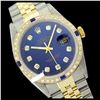 Image 1 : Rolex Men's Two Tone 14K Gold/SS, QuickSet, Diam Dial & Diam/Sapphire Bezel