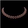 Image 1 : 60.77 ctw Garnet & Diamond Necklace 10K Rose Gold - REF-527W3H