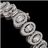 Image 3 : 10.36 ctw Oval Cut Diamond Micro Pave Bracelet 18K White Gold - REF-898W6H