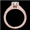 Image 2 : 1.45 ctw Certified Diamond Solitaire Antique Ring 10k Rose Gold - REF-245W5H