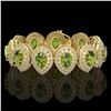 Image 1 : 57.24 ctw Tourmaline & Diamond Victorian Bracelet 14K Yellow Gold - REF-1769R5K