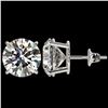 Image 2 : 5 ctw Certified Quality Diamond Stud Earrings 10k White Gold - REF-1212A8N
