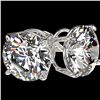 Image 3 : 5 ctw Certified Quality Diamond Stud Earrings 10k White Gold - REF-1212A8N