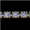 Image 1 : 24 ctw Tanzanite Eternity Designer Bracelet 14k Yellow Gold - REF-218N2F