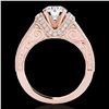 Image 2 : 1.5 ctw Certified Diamond Solitaire Antique Ring 10k Rose Gold - REF-211Y4X