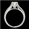 Image 2 : 1.25 ctw Certified Diamond Solitaire Ring 10k White Gold - REF-190K9Y