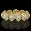 Image 1 : 46.44 ctw Certified Opal & Diamond Victorian Bracelet 14K Yellow Gold - REF-1468H4R