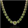 Image 2 : 145 ctw Green Tourmaline & Diamond Micro Necklace 14k Rose Gold - REF-2000X2A