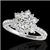 Image 1 : 2.19 ctw Certified Diamond Solitaire Halo Ring 10k White Gold - REF-259W3H