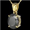 Image 1 : 5 ctw Black Diamond Certified Designer Necklace 18k Yellow Gold - REF-161F8M