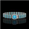 Image 1 : 29.89 ctw Swiss Topaz & Diamond Bracelet 14K White Gold - REF-281G8W