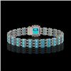 Image 3 : 29.89 ctw Swiss Topaz & Diamond Bracelet 14K White Gold - REF-281G8W