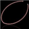 Image 2 : 33 ctw Garnet & VS/SI Diamond Certified Eternity Necklace 10k Rose Gold - REF-149M3G