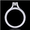 Image 2 : 1.01 ctw Cushion VS/SI Diamond Micro Pave Ring 18k White Gold - REF-174R5K