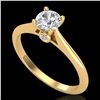 Image 1 : 0.56 ctw VS/SI Diamond Solitaire Art Deco Ring 18k Yellow Gold - REF-72M2G