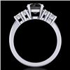 Image 3 : 2.1 ctw Fancy Black Diamond Engagment Ring 18k White Gold - REF-125N5F