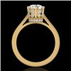 Image 2 : 1.5 ctw VS/SI Diamond Art Deco Ring 18k Yellow Gold - REF-399R3K