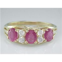 2.25 ct Pink Sapphire & Diamond Ring 14kt Gold