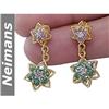 Image 1 : Gem 3.75 ct Sapphire & Ruby Chandelier Earrings