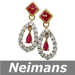 Mined Gem 10.25 ct Ruby & Diamond Pendant 14kt