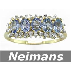 Gem Certified .75ct Sapphire & VS Diamond Ring 14K Gold