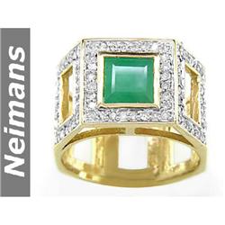 Gem Quality 1.50 ct Green Tourmaline Ring 14kt Gold