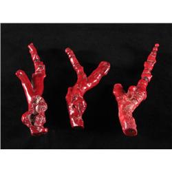 THREE PIECES BRANCH CORAL