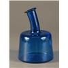 Image 1 : BLENKO COBALT BLUE GLASS VASE CURVED NECK MOD 70S