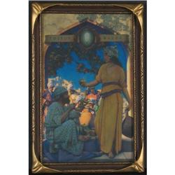 PRINT MAXFIELD PARRISH CALENDAR PIECRUST FRAME
