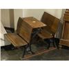 Image 1 : CIRCA 1920 CHILD'S SCHOOL DESK AND BENCH