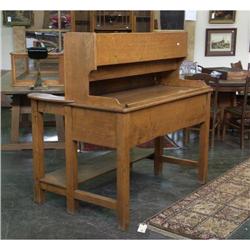 CIRCA 1920-30 TIGER OAK AUCTION PODIUM