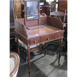 VINTAGE SHERATON STYLE MAHOGANY WRITING DESK