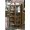 Image 1 : CIRCA 1890 AMERICAN OAK CURVED GLASS CHINA CABINET