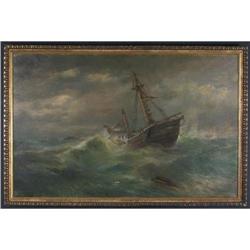 OIL PETER LUND SHIP STORMY SEA LAKE SUPERIOR