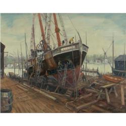 OIL FRED SARGENT SHIP ON THE DRY DOCK
