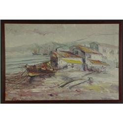 OIL N. KAOURHI GREEK ISLE OF SKORPIOS VILLAGE