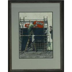 GOUACHE JAMES MCFARLANE ''SHOE REPAIR''