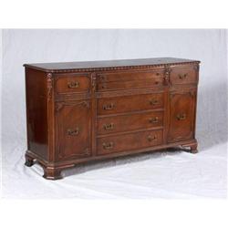 CIRCA 1930-40 CHIPPENDALE STYLE WALNUT BUFFET