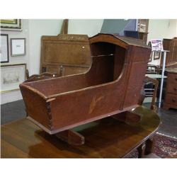RUSTIC PINE 19TH CENTURY BABY CRADLE