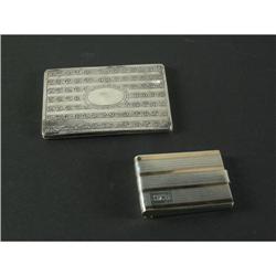 STERLING SILVER MATCH BOOK COVER AND POCKET FRAME