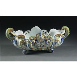 PORCELAIN FAIENCE MAJOLICA CONSOLE BOWL