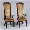Image 1 : PAIR OAK SPANISH COLONIAL STYLE ARMCHAIRS