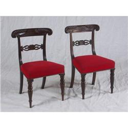 PAIR ENGLISH WILLIAM IV CIRCA 1835 SIDE CHAIRS