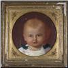 Image 1 : OIL CIRCA 1875 BABY'S PORTRAIT