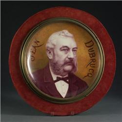 PORCELAIN PORTRAIT PLATE BELGIAN MAN OF INDUSTRY