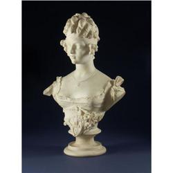 MARBLE COMPOSITION VICTORIAN FEMALE BUST
