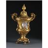 BAROQUE STYLE METAL URN PUTTI